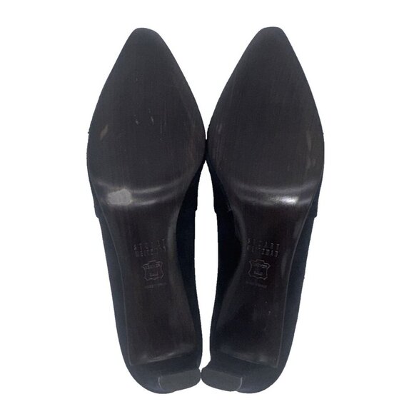 Stuart Weitzman Woman’s Suede Leather heel Navy Tassel Heels 9 - Picture 10 of 12